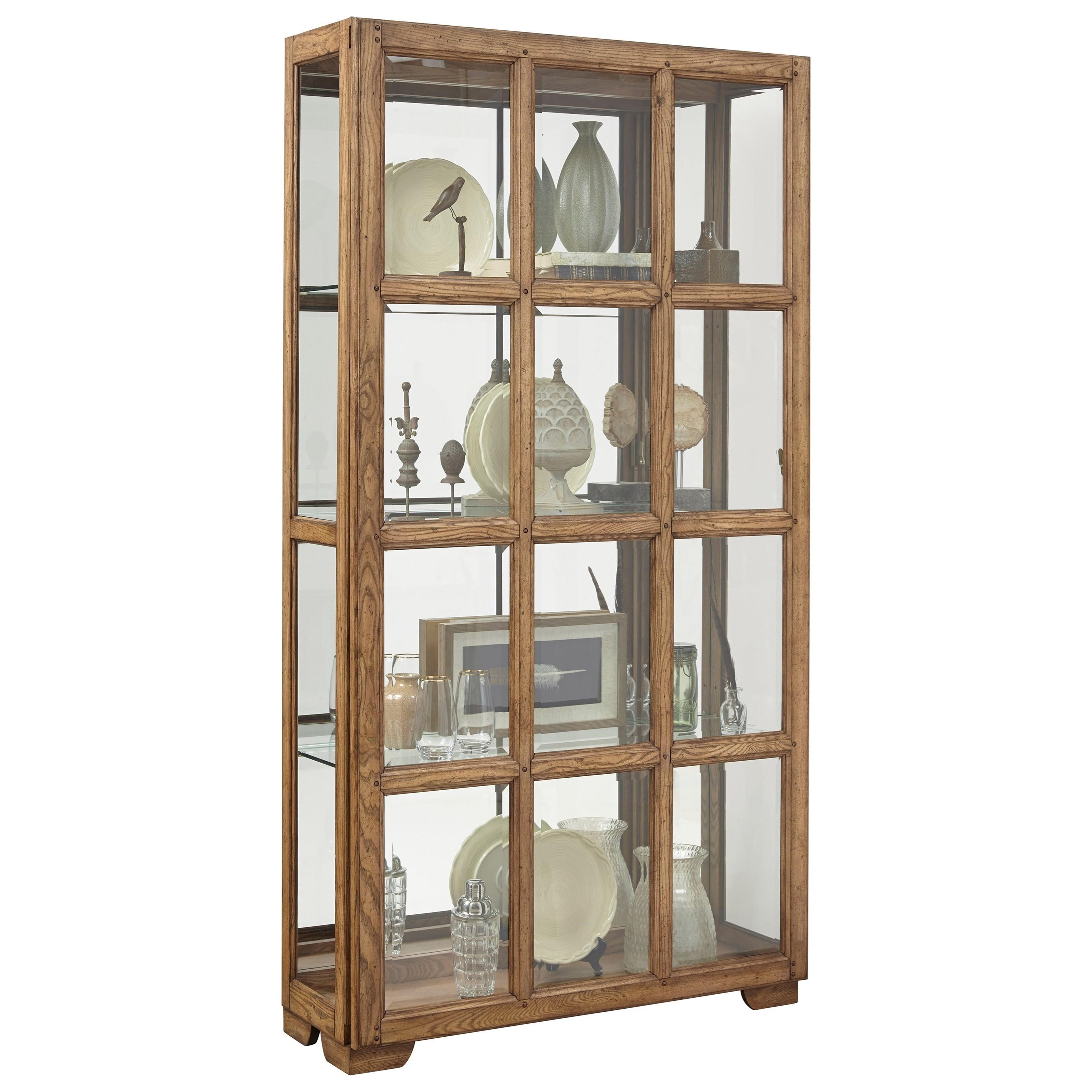 pulaski curio cabinet sliding door